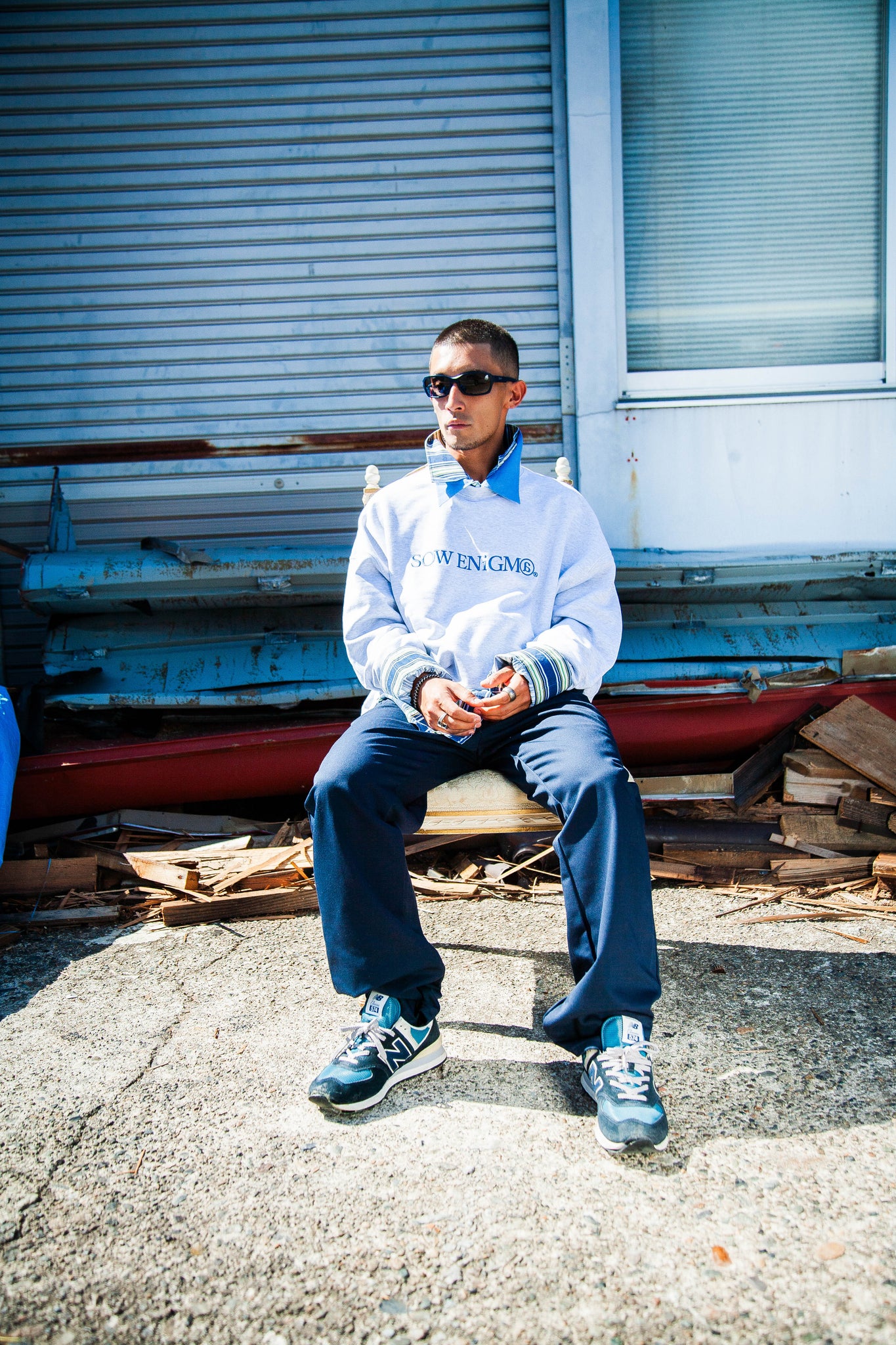 LOGO CREWNECK【ASH】