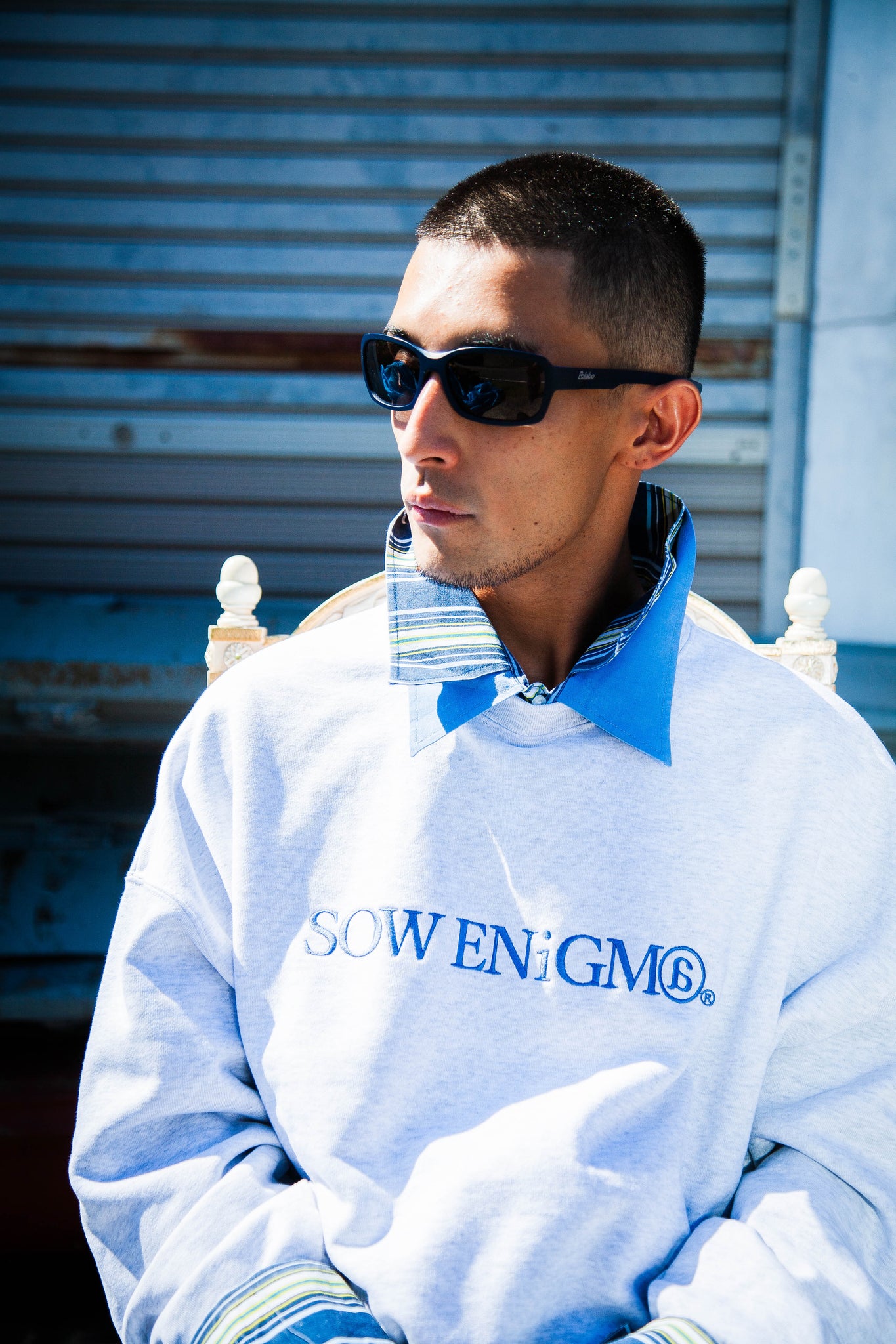 LOGO CREWNECK【ASH】