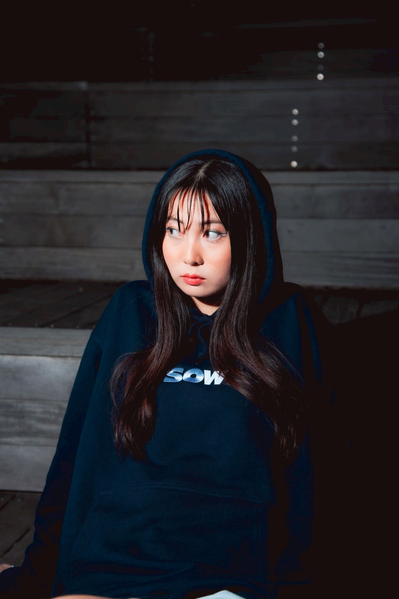 LOGO  HOODIE【NAVY】