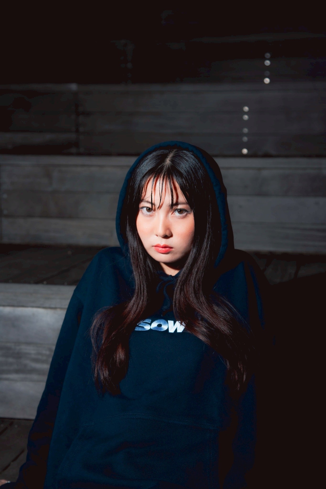 LOGO  HOODIE【NAVY】