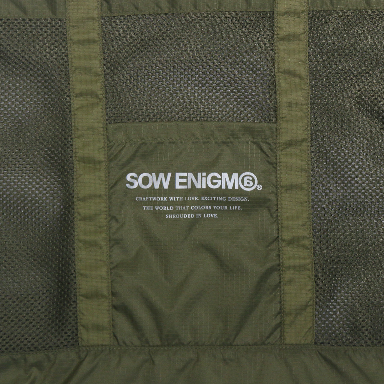 SOW ENiGM@ NYLON MESH BAG [OLIVE]